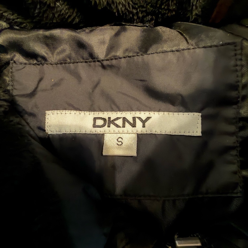 DKNY Womens Black Down Coat - Picture 2 of 7